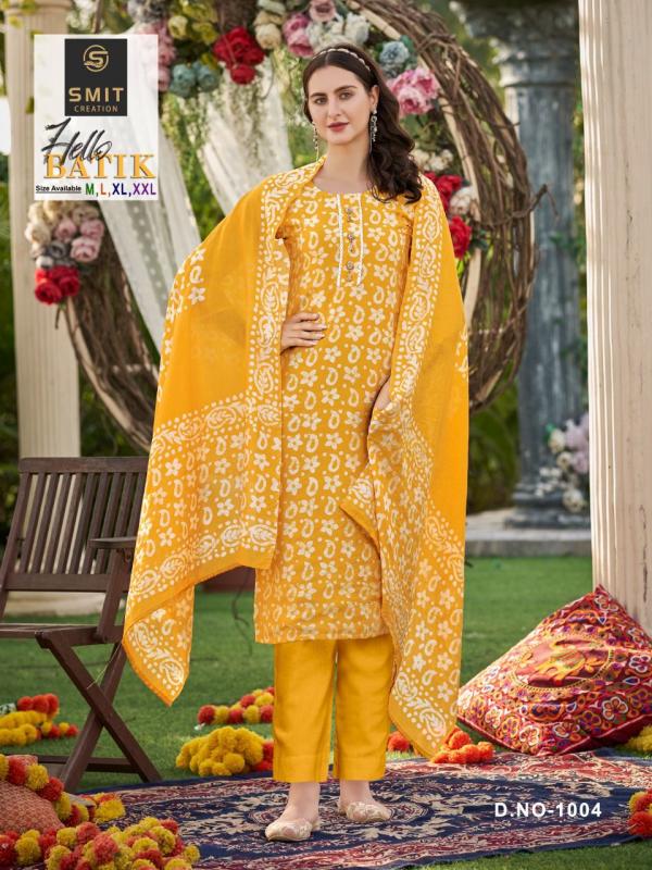 Smit Hello Batik Fancy Designer Kurti Pant With Dupatta Collection